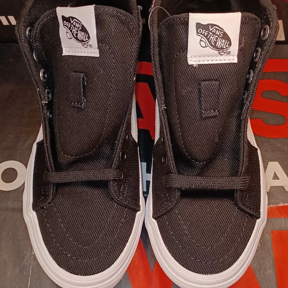 Vans Sk8 Hi Tapered 2-Toned Linen Black/True White Mens 7.5/Womens 9 VN0A4U16WRJ